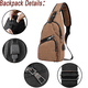 thumbnail image 3 of Sling Bag - Mochila de hombro Bolsas de pecho Mochila cruzada para mujeres y hombres, 3 of 5