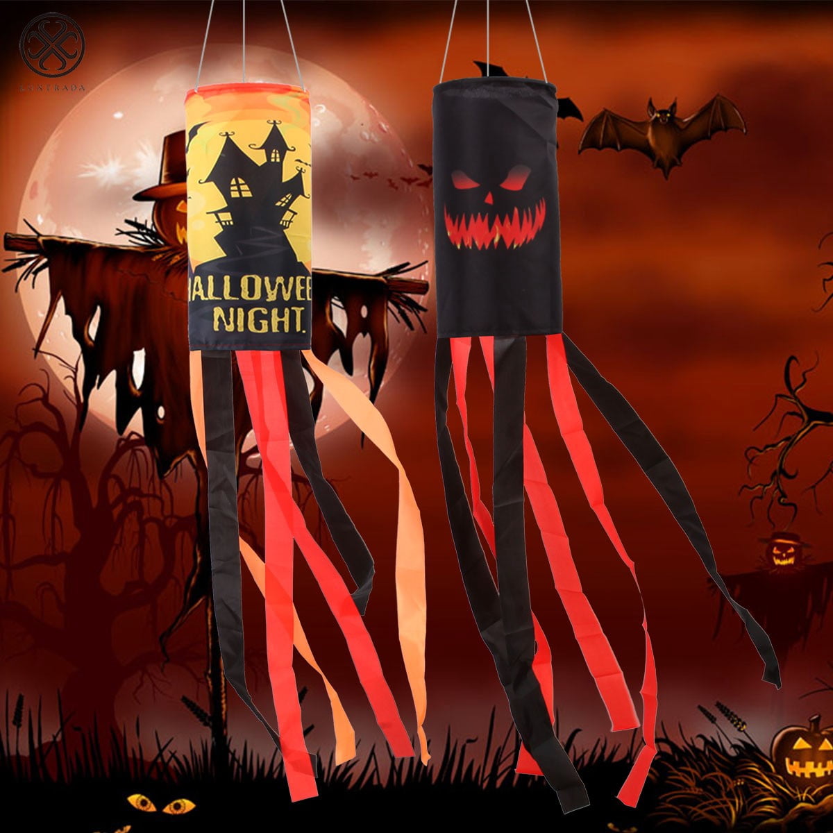 Halloween-Gartenflagge Mit Anti-Wind-Clip – 30,5x45,7 Cm, Doppelseitig, Jute, Für Terrasse & Garten