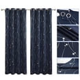 thumbnail image 1 of 2 cortinas Aoresac para el hogar Blackout Hot Silver Five Pointed Star Aoresac Cortina, 1 of 7