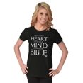thumbnail image 4 of Open Your Heart Mind Bible Faith Womens Fitted Plus Size Graphic Tee Brisco Brands 3X, 4 of 5