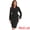 Black, variant on Women's Collarless Peplum Blazer Sheath Skirts 2 Pcs Suit Set L Black