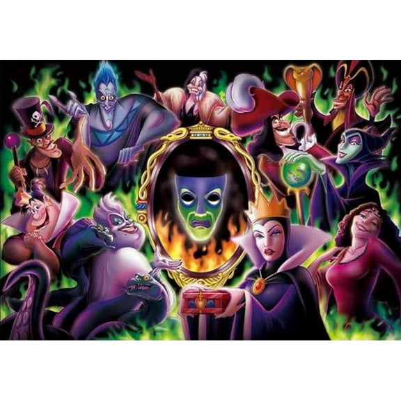 Villain Diamond Art Painting Kits - Full Drill Diamond Dots Paintings for Beginners, Round 5D Paint with Diamonds Pictures Gem DIY Adult Crafts 12x16inch