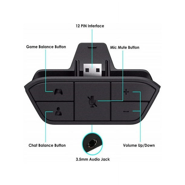 AceMonster Stereo Headset Adapter for XboxOne Controller Adjust