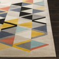 thumbnail image 4 of Hauteloom Champlin Living Room, Bedroom Area Rug - Contemporary - Mustard, Aqua, Peach - 18" Sample, 4 of 10