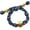 Blue- B, variant on Bubble Letter Bracelet, unisex, green and blue knotted fluffy letter bracelet, a great gift for mom and friends.