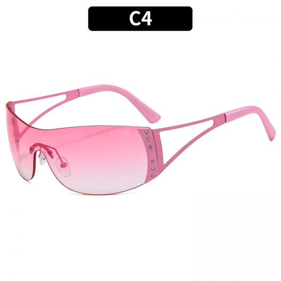 HBMYN Oversized Wrap Around Sunglasses for Women Retro Trendy Classical Vintage Gradient Lens Sun Glasses