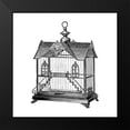 thumbnail image 2 of Catalog Illustration 20x20 Black Modern Framed Museum Art Print Titled - Etchings: Birdcage - Victorian house with steps., 2 of 5
