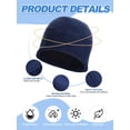 thumbnail image 3 of piezas de forro polar con orejeras para hombre, gorros cálidos, de forro polar para invierno, gorro táctico con fundas para las orejas para clima frío, Negro, gris, azul oscuro y gris claro, One, 3 of 3