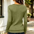 thumbnail image 6 of SHTXOZHI Women's Long Sleeve Tops Trendy Pullover Knitted V-Neck Shirts Casual Solid Color Fall Winter Base Layer Sweaters, 6 of 7