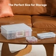 thumbnail image 4 of Novelinks Stackable Plastic Storage Box Containers Hobby Art Craft Organizer Rectangle Box for Pencil Crayon Beads Jewelry, Clear(6 M+6 S Inner), 4 of 8