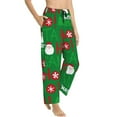 thumbnail image 2 of Junzan Cute Santa Women'S Pajama Pants Drawstring Comfy Sleep Bottoms With Pockets, 2 of 9