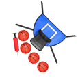 thumbnail image 2 of ZheElen Mini Panier de Basketball pour Trampoline avec Enceinte de Jeu Support de But de Basketball, 2 of 6