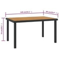 thumbnail image 4 of vidaXL Garden Table Brown 140x90x74 cm Aluminium and WPC, 4 of 4