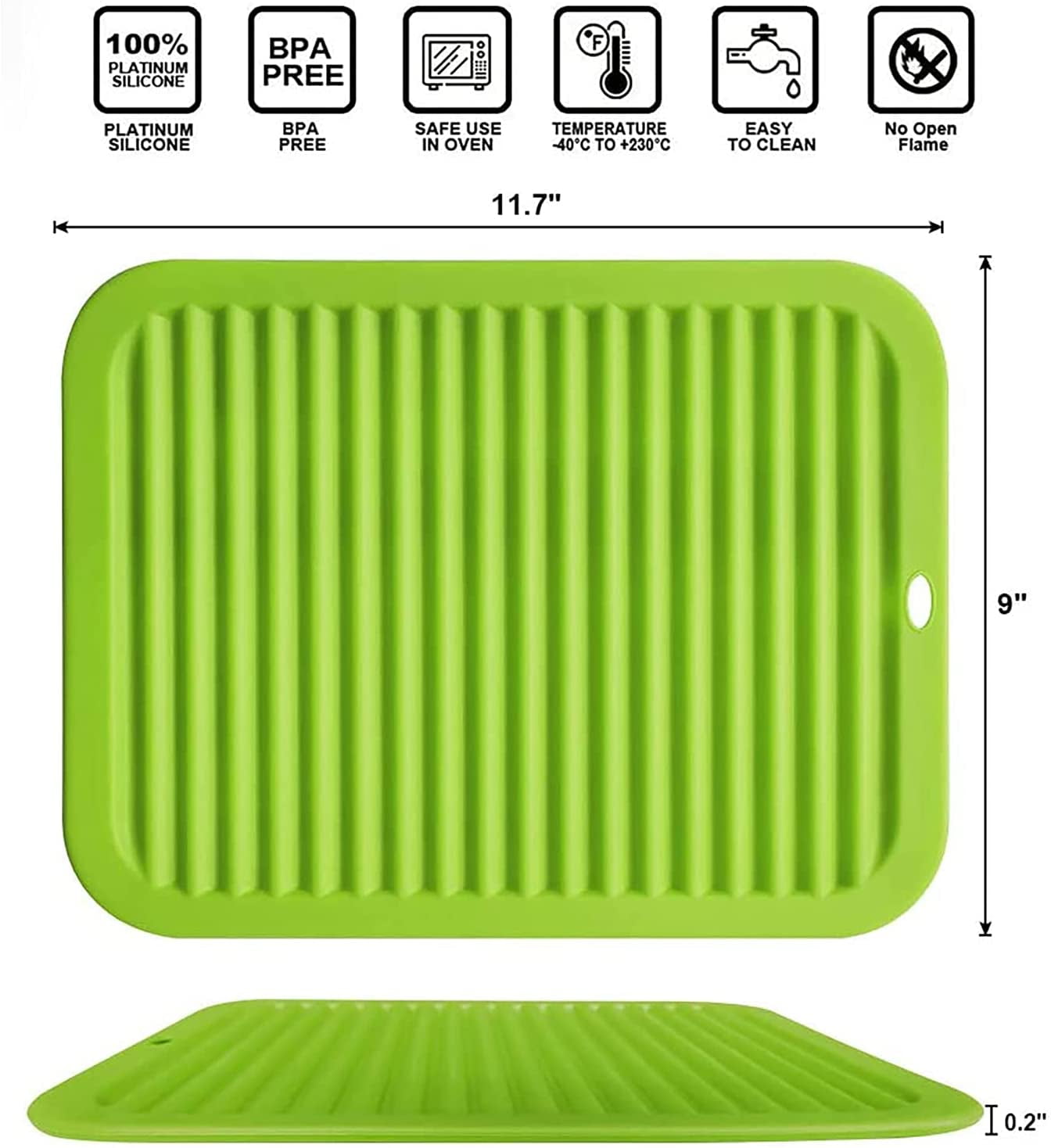 Walfos Silicone Trivets for Hot Pots and Pans - Heat Resistant Hot Pads for  Kitchen Counter- Multi-Purpose & Versatile Trivet Mat - Durable & Flexible