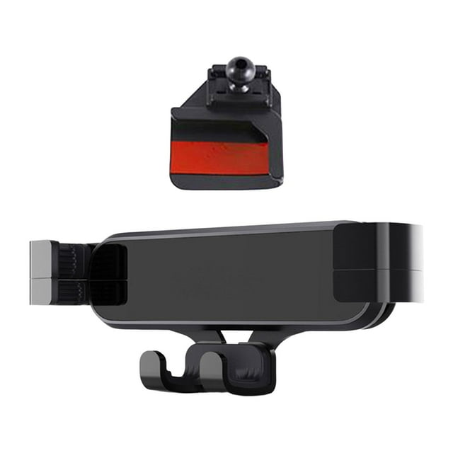 Soporte compacto para teléfono con clip para ventilación de coche, soporte para teléfono móvil 360 Negro