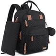 thumbnail image 1 of iniuniu Mochila para pañales, kit 4 en 1, grande, unisex, mochila de viaje impermeable para bebés, niños y niñas, con bolsa para pañales, cambiador lavable, estuche para chupete y correas para cocheci, 1 of 5