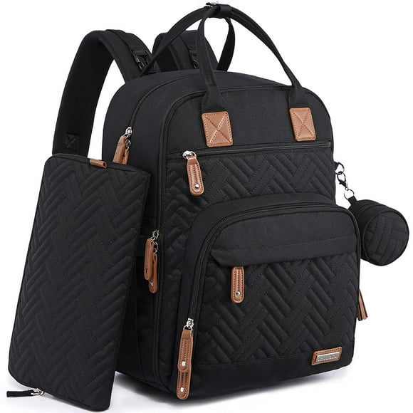 iniuniu Mochila para pañales, kit 4 en 1, grande, unisex, mochila de viaje impermeable para bebés, niños y niñas, con bolsa para pañales, cambiador lavable, estuche para chupete y correas para cocheci