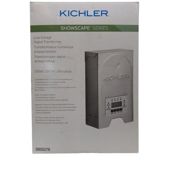 Kichler Showscape Series 200W Low Voltage Digital Landscape Transformer 0805278