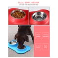 thumbnail image 2 of Cuencos extraíbles para mascotas, perros, gatos, cuenco doble de acero inoxidable para alim Abanopi Tazón de comida, 2 of 7
