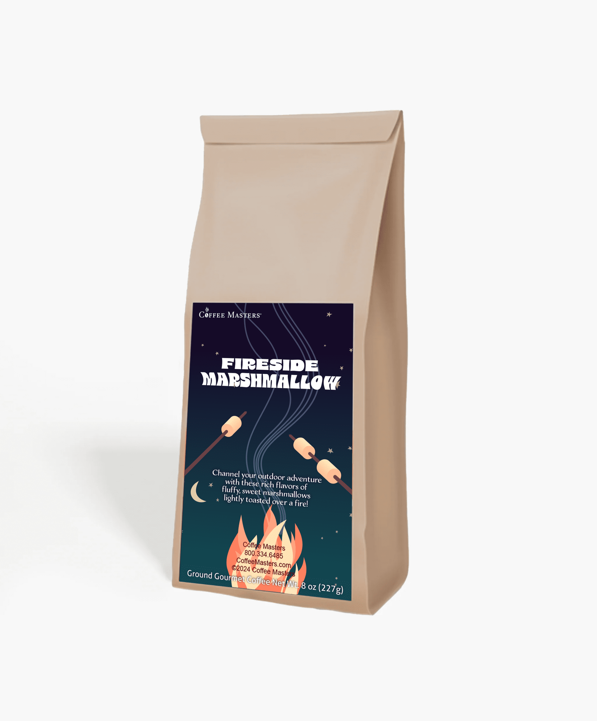 Coffee Masters Campfire Coffee Sampler - Fireside Marshmallow and S'mores 12 oz Ground Coffee