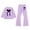 1-Light Purple3827, variant on WOYY Girls Bow Sweatshirt and Flare Pants Sweatsuit Casual Sports Outfits Fashion Kids Clothes, Sizes 3-10