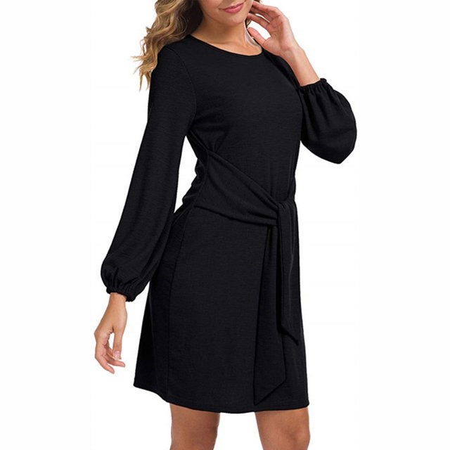 Vestido Corto De Manga Farol Larga, Vestido De Cóctel, Cómodo, Elegante, Elástico Para Citas ANGGREK Otros