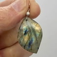 thumbnail image 3 of Labradorite Sterling Silver Drop Pendant | 1 7/8" Long | Blue Rainbow |, 3 of 9