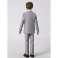 thumbnail image 3 of Lycody 4-Piece Boy's Formal Slim Suit Set Kids and Teen Suits for Wedding Prom Graduate - Includes Suit Jacket, Dress Pants, Vest, Neck Tie, 3 of 7