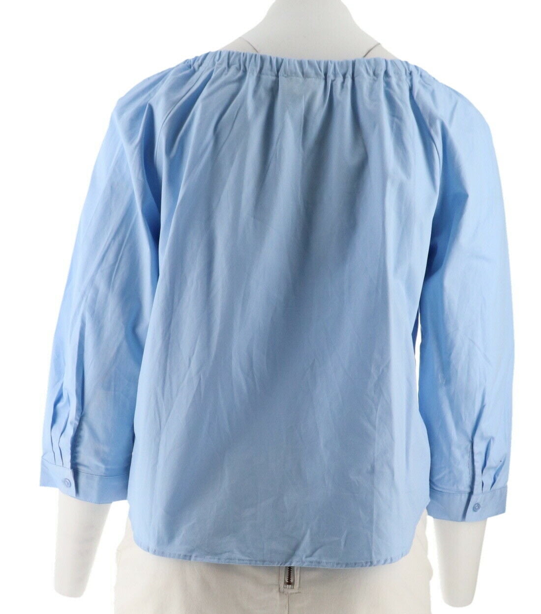 Linea Louis Dell/'Olio Peasant Blouse Drawstring White XL NEW A306539