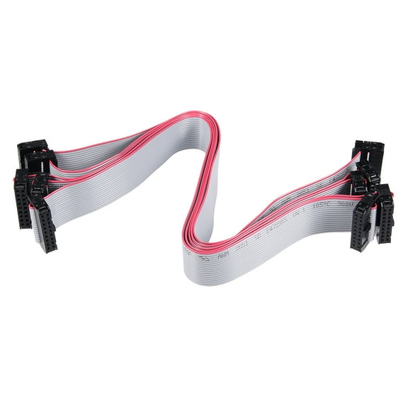 IDC 18 Pins Connector Flat Ribbon Cable Female Connector 30cm 2.54mm Pitch,5pcs