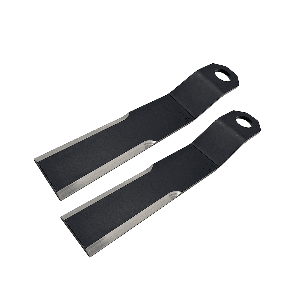 2X Heavy Duty AR400 Steel Brush Cutter Blades for Skid Steer Loader, Compatible with Wolverine Models, Replacement Blades Set