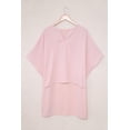thumbnail image 2 of POGLIP Women's Pink Chic High Low Kimono Top, 2 of 6
