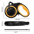 thumbnail image 3 of PETDET New Comfort Retractable Dog Leash (Tape), for Dogs Up to 66lbs, 16 ft, Large, Nylon, Orange/Black, 3 of 6