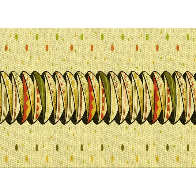 Ahgly Company Tapis Rectangulaire d'Intérieur Lavable en Machine Transitionnel Brun Doré Foncé, 5 Pieds x 8 Pieds