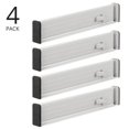 thumbnail image 2 of mDesign Expandable Adjustable Drawer Divider with Foam Ends, 4 Pack - Light Gray, 2 of 9