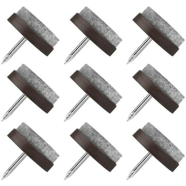 ZHAOCHENG Almohadillas para sillas con clavos, 80 piezas, almohadillas para muebles con clavos, almohadillas deslizantes, almohadillas redondas para sillas de 20 mm, almohadillas de fieltro para muebl