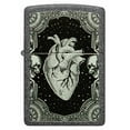 thumbnail image 2 of Zippo 48720 Heart Design Classic Iron Stone Windproof Lighter, 2 of 6