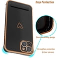thumbnail image 3 of for iPhone 13 Case, Slim Shockproof Electroplated iPhone 13 Protective Phone Case, Black, 3 of 11