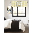 thumbnail image 3 of Kitchen Valances for Window, Farm Yellow Truck Lemon Fruit Light Filtering Rod Pocket Valance Curtain, Flower Leaves Buffalo Plaid Short Curtains Window Topper for Bedroom 42x18in, 3 of 9
