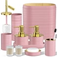 thumbnail image 2 of Bathroom Set, 10PC Bathroom Accessory Set, Black Bathroom Accessories, Black and Gold Bathroom Set with Trash Can, Soap Dispensers, 2 of 8