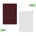 thumbnail image 2 of Fuzoiu Sexy Red Lips Kiss Print Golf Towel, Microfiber Golf Towels for Golf Bags with Clip,16" x 24" Portable Golf Towel,Best Gifts for Father Men Golf Fan Golfer, 2 of 8