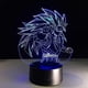 thumbnail image 2 of Figurines Dragon Ball Z Super Saiyan 3 Goku 3d Table Lamp 7 Color Changing, 2 of 4