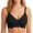 Black, variant on Women's Seamless Bra Non Supportive Wireless Breathable Comfort Everyday T Shirt Bra