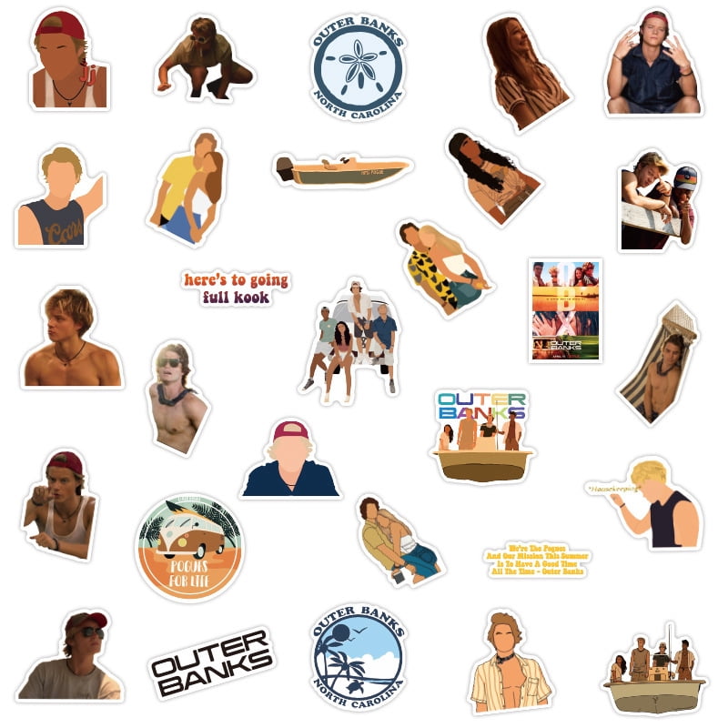 10/30/50/100PCS Classic TV Series Outer Banks Stickers Skateboard Laptop Motorcycle Phone Suitcase Waterproof Sticker Kids Toys