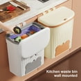 thumbnail image 4 of T-HOTLYST Kitchen Composts Bin Cabinets Door Mounted Trash Can with Lid Under Sink Garbage Storage Solution, Plastic Waste Container, 4 of 19