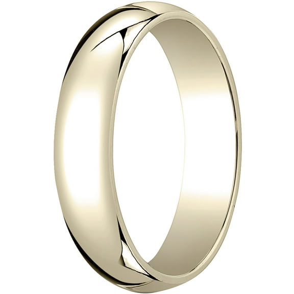 Womens 14K Yellow Gold, 5.0mm Traditional Dome Oval Wedding Band (sz 4)