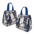 thumbnail image 2 of Pioneer Flower Floral Print Pattern Insulated Lunch Bag for Women & Adults,Large Portable Soft Cooler Lunch Bag,Thermal Food Storage Tote with Pearl Cotton,8.66L,8.75x5.75x9.5 Inch, 2 of 6
