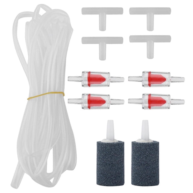 Aquarium Air Pump Accessories Air Pump Fittings Kit with Check Valves Air Stones Water Pipe