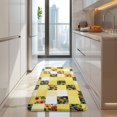 thumbnail image 4 of Yellow White Checker Sunflower Pattern Kitchen Rug Mat,Kitchen Runner Rugs Non Skid Washable,Decorative Kitchen Floor Mats for Kitchen,Sink,Laundry,17"x47.2", 4 of 7