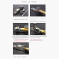 thumbnail image 4 of 8Pcs Tool-Free Shielded RJ45 Cat 7 Termination Plug Cat7 Plug / Cat7 Connector Connectors Modular 23/24AWG-Black,8 x Cat7 connector,Black, 4 of 8